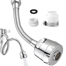17cm Faucet Aerator, Faucet Extender, Faucet Aerator with Hose, Kitchen Faucet Extender, Faucet Attachment Extender for Kitchen, Sink Faucets