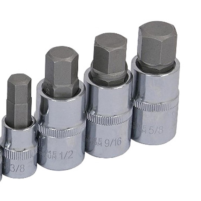 Dapetz ® Drive Hex Bit Socket Set 3/8" 1/2" Allen