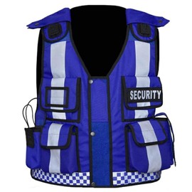 RAC3 New Hi Viz Tactical Vest Dog Handler Security,CCTV, Event staff, Tac Vest (Blue)