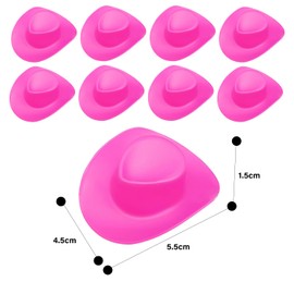 Nereds 50Pcs Dollhouse Miniature Cowboy Hats Mini Western Cowboy Cowgirl Hat Party Dress Hat for Pretend Play Dollhouse Decorations