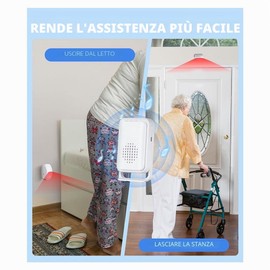 Comphic Allarmi da Letto per Pazienti Anziani Con Demenza - Dispositivi di Prevenzione delle Cadute con Rilevatore di Movimento Senza per Anziani Con Demenza