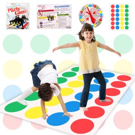 Twisting Game for Kids, Floor Mat Game with Spinner, Balance Floor Game Mat, Funny Family Game, Party Game, Team Games, Puzzle Games as Birthday Gift, Indoor and Outdoor Game for Adults 2+ Players
