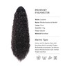 Luxiremi Curly Ponytail Hairpiece Clip Extension with Drawstring Long 55