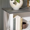 Walker Edison Solid Wood Farmhouse Storage Console, 30 Inch, White/Grey