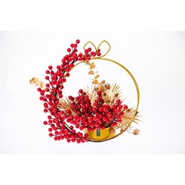 Gold Metal Hanging Vase for Plant and Flowers | Gold Metal Decor for Home or Office l Indoor and Outdoor Planter for Any Event Decoration (Gold Round Shape) (VN2700rnd)