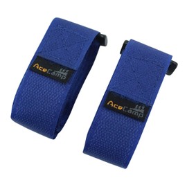 AceCamp Velcro Strap Packing Straps 1 Pair (2 Pieces) Each 2.5 x 60 cm Velcro Fastening Strap Fastening Straps Bicycle Sports Black Grey or Blue (Blue)