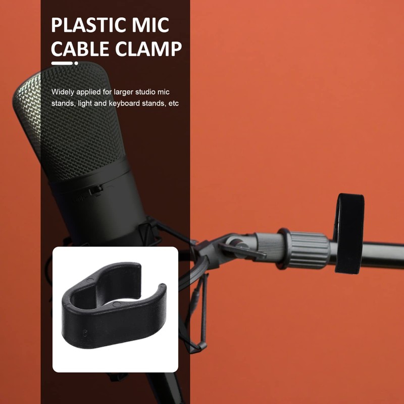 VINTORKY Microphone Holder, Pack of 10, Microphone Clip, Wire Cable