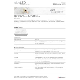 EldoLED | SOLOdrive 361/S | 30W 0-10V 'Dim to Dark' LED Driver