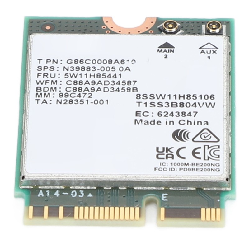 BE200NGW WiFi 7 Network Card for Intel BE200 8774Mbps Supports