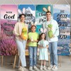 Moukeren 4 Pcs Church Banners with Scripture Religious Porch Banners