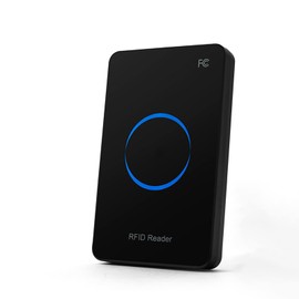 RFID Card Reader, UHF USB Desktop Reader Writer 915MHz Frequency, Built-in 20cm Contactless Proximity Card Buzzer, Acrylic Shell Compatible with ISO18000-6C, ISO18000-6B