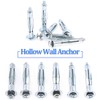 Glarks 30Pcs 5x52MM Heavy Duty Zinc Plated Steel Molly Bolt