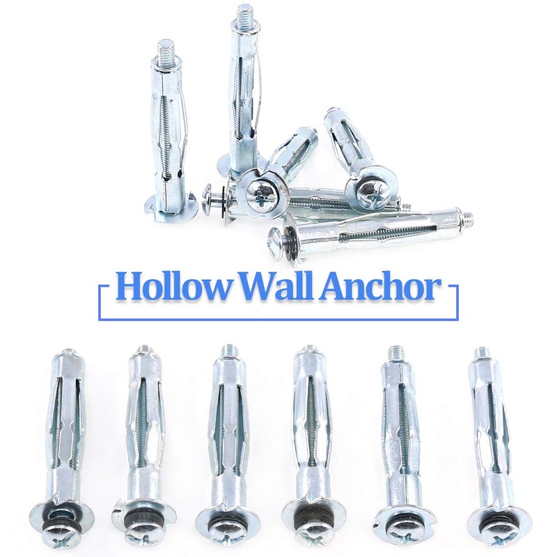 Glarks 30Pcs 5x52MM Heavy Duty Zinc Plated Steel Molly Bolt