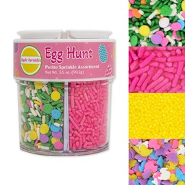 Mystic Sprinkles Easter/Passover 4 Cell Sprinkle Assortments (Egg Hunt Sprinkle Assortment, Petite)