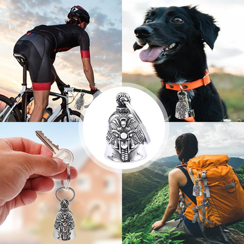 BKEPDY Guardian Bell Moto Design Angel Materiale Metallico Campanella Moto