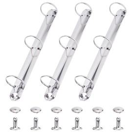 GORGECRAFT Set of 3 with 3 Ring Binder Mechanisms Iron Binder Replacement Set O Rings Loose Leaf Book Binder Metal Binding Combs for DIY School Notebook Document Organisation Planner