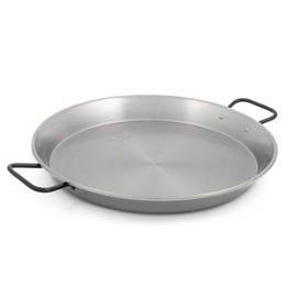 Garcima La Ideal Polished Steel Professional Paella Pan 38cm for Ceramic, Induction & AGA hobs