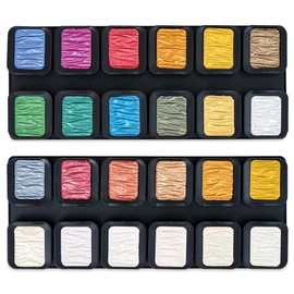 Finetec Watercolour Paint Set Pearlescent Four Elements 24 Colours