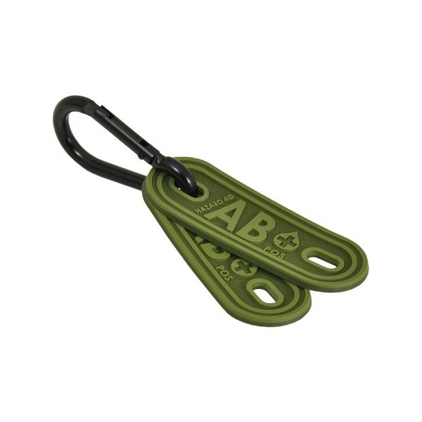 HAZARD 4 Blood-Type Lacer(TM) Tactical Multi-Position Marker 2-Pack (R): AB Positive - OD Green
