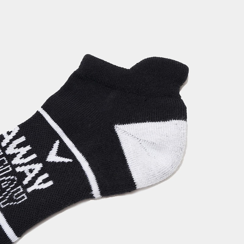 Callaway C24193102 Men's Ankle Socks, Antibacterial, Deodorizing, Line Logo Pattern,