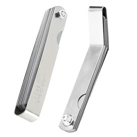 Feeler Gauges - 32 Blades Feeler Gauge Set &16 Pieces Offset Feeler Gauge Stainless Steel Dual Marked Metric and Standard SAE - Valve Thickness Gauge (Tapered&Offset Feeler Gauge)