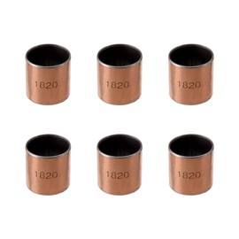 sourcing map Sleeve Bearing 18mm Bore x 20mm OD x 20mm Length Plain Bearings Wrapped Oilless Bushings 6pcs