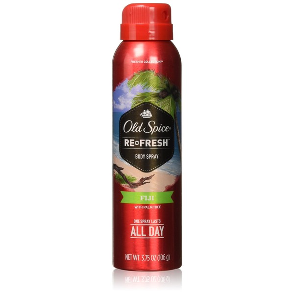 Old Spice Fresh Collection Body Spray, Fiji, 3.75 oz (Pack of 2)