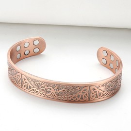 Copper Bracelet for Men, Pure Solid Copper Magnetic Bracelets