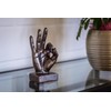 IDYL Modern sculpture figurine resin finger o.k. bronze-coloured. Dimensions: 9