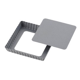 タイガークラウン タルト型 グレー 158×158×24mm Albrid タルト長方形 アルミニウム フッ素2コート 底取れ式 5175