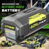 For RYOBI 40V 6.0Ah Battery For Ryobi 40 Volt Lithium