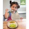 Qyeejong Classic Toddler Plates with Suction 2 Pcs, BPA Free