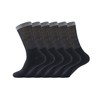 Yomandamor Men's Business Socks, Medium Cylinder, Black, 6 Pairs Set,
