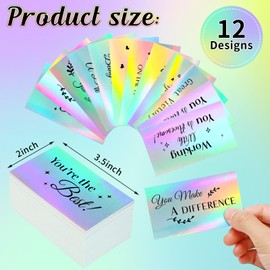 Yeaqee 360 Pcs Employee Appreciation Kudos Cards Thank You Housekeeping Cards Blank Backside Holographic Cards Ideal for Pastor Business Teachers Students Friends Family