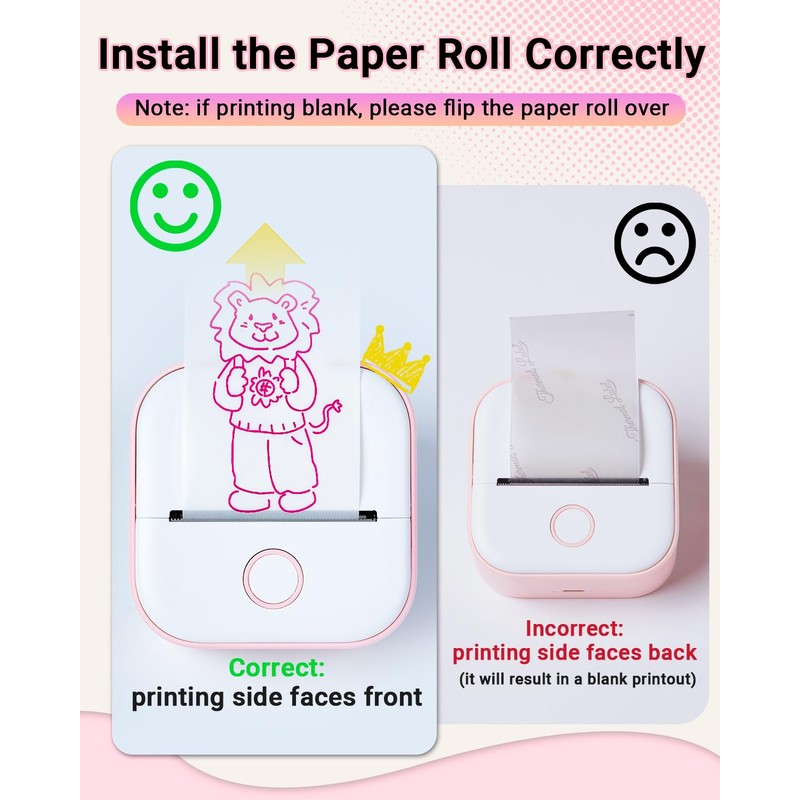Memoking T02 Mini Printer - Print Pods Sticker Printer Portable