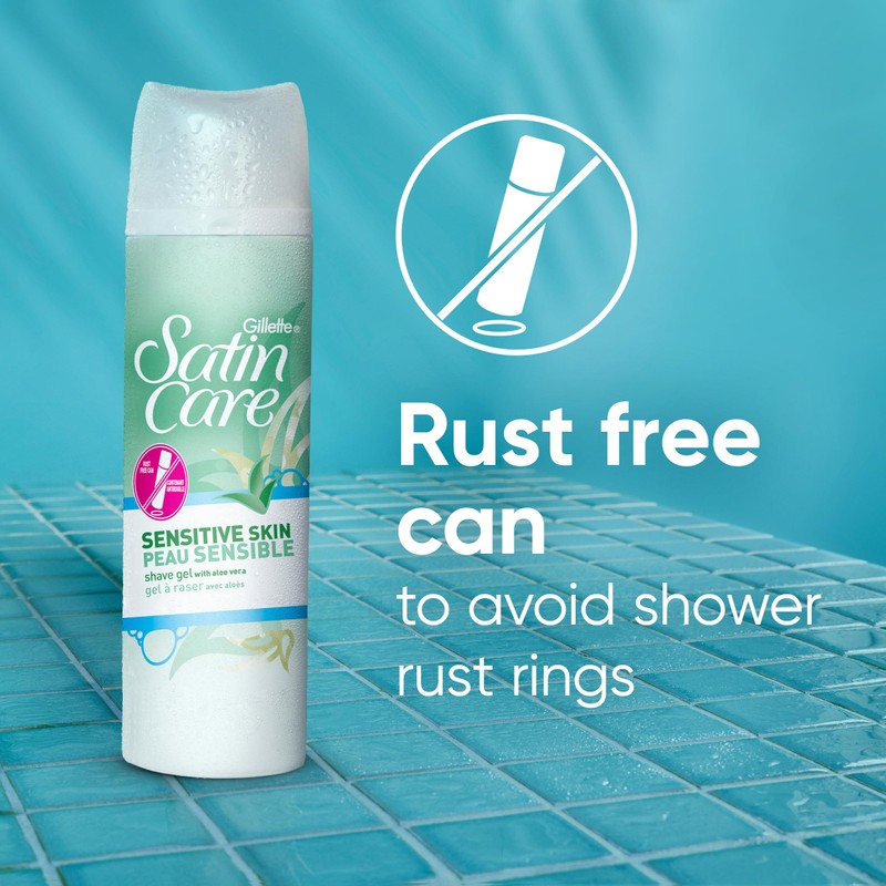 Gillette Venus Gillette Satin Care Shaving Gel Sensitive, 7 oz