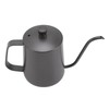 Long Narrow Coffee Kettle Black Stainless Steel Rustproof Small Pour
