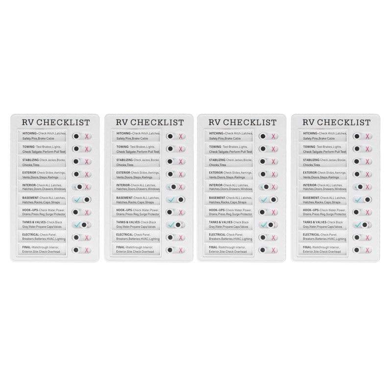 4pcs Checklist Board DIY Production Recyclable Portable Chore Checklist Detachable
