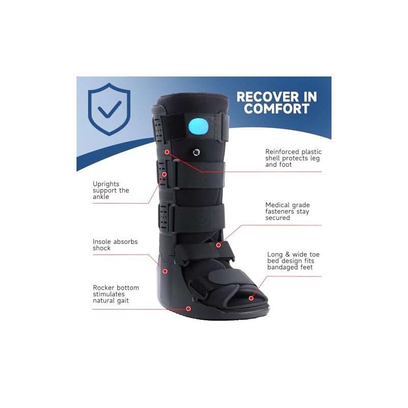 Tall Inflatable Walking Boot, Air Cam Walker Fracture Boot Orthopaedic
