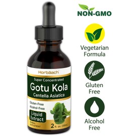 Gotu Kola Extract | 2 fl oz | Alcohol Free | Super Concentrated Liquid Herb Supplement | Vegetarian, Non-GMO, Gluten Free | by Horbaach