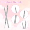 2 Pcs Nail Cleaning Cuticle Stick, Stainless Steel Cuticle Pusher