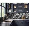 Blujellyfish Black 3D Wall Tile Long Hexagon Tiles for Backsplash