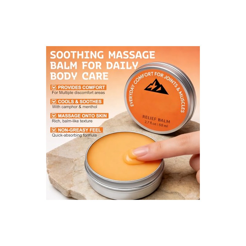 2pcs Soothing Massage Cream for Knee, Foot, Back & Joint,