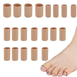 OUDQFCJ 20 Stück Zehenschutz und Fingerschutz, Silikon Zehen Kissen Tube Ärmel, Weiche Gel Mais Pad zur Polsterung der Zehenblende, Hühneraugen, Hornhaut (Gemischte Größe)