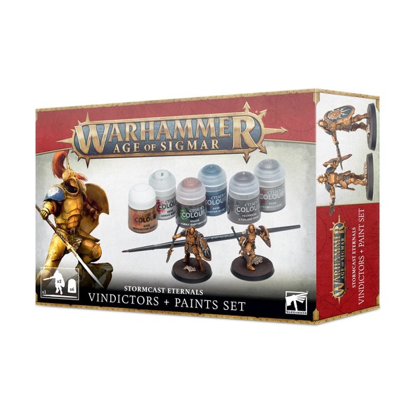 Games Workshop Warhammer Age of Sigmar Stormcast Eternals Vindictors & Paint Set
