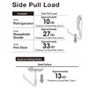 Magx MZR-12W-CT Zero Slide Magnetic Hook, Large, White, 2.0 inches