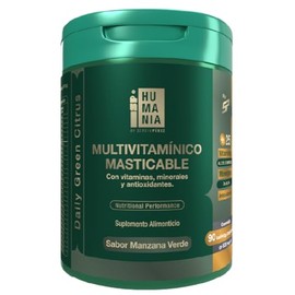 Humania Multivitamínico Masticable Vitaminas Minerales Formato Tableta Sabor Manzana Verde Consumo Práctico Tabletas