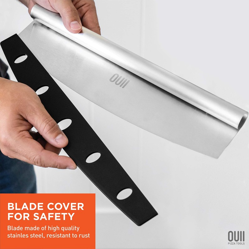 OUII Pizza Peel with Cutter - 12 x 14-inch Metal