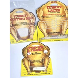 M.E. HEUCK CO. 3 Piece - Turkey Prep Kit - Timer, Bag & Turkey Lacer