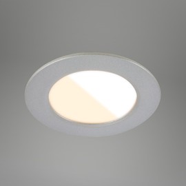 BRILONER BRILONER ?C Set of 3 LED recessed spotlights 230V, LED bathroom spotlights IP44, ceiling spotlights, spots, flat ceiling spotlights, light color adjustable, matt chrome